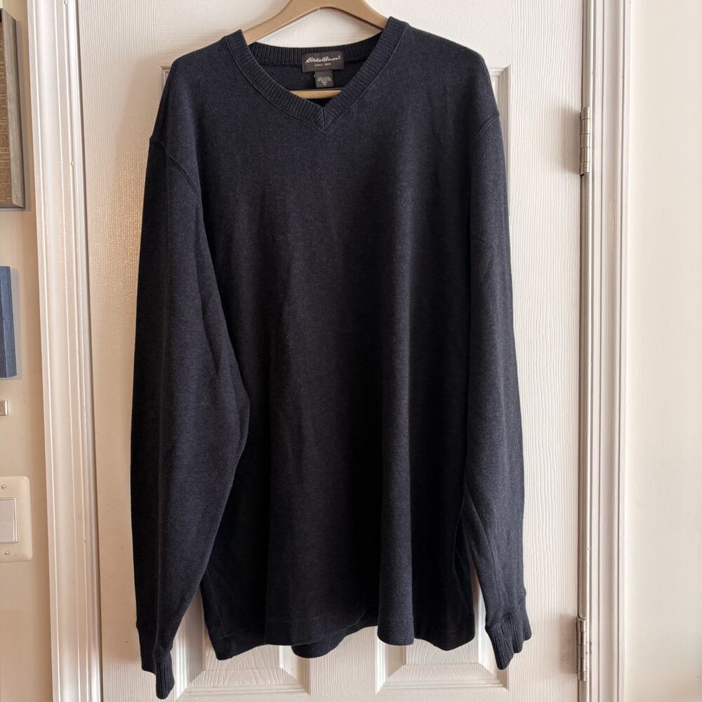 Navy blue Eddie Bauer Tall XL Vneck Sweater Pullover